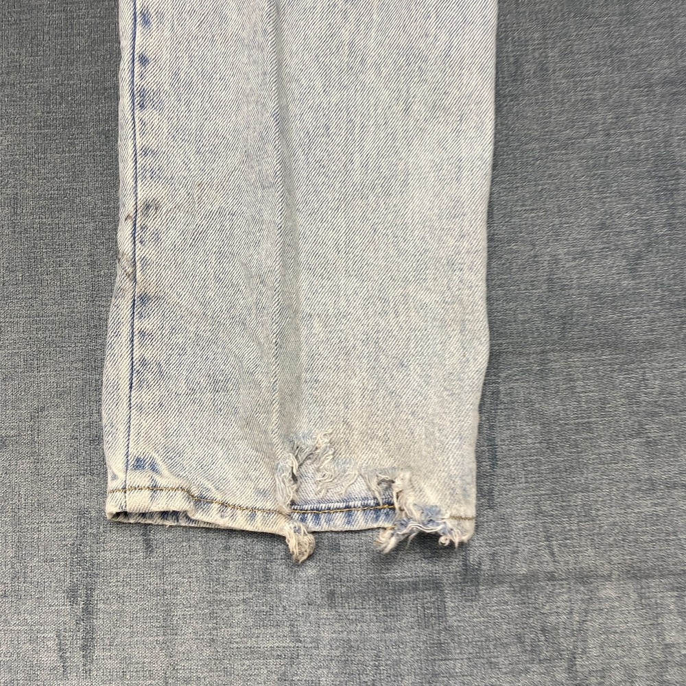 Pacsun 90s Boyfriend Jeans Womens 23 Blue Light Wash Distressed Straight Leg - Picture 14 of 16